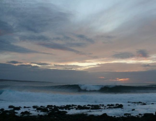 El atardecer en la Santa